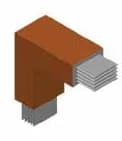GR-A 90 degree vertical elbow element