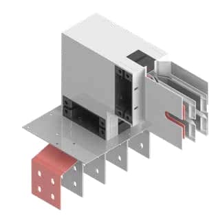 GS panel/transformer horizontal elbow, right-left