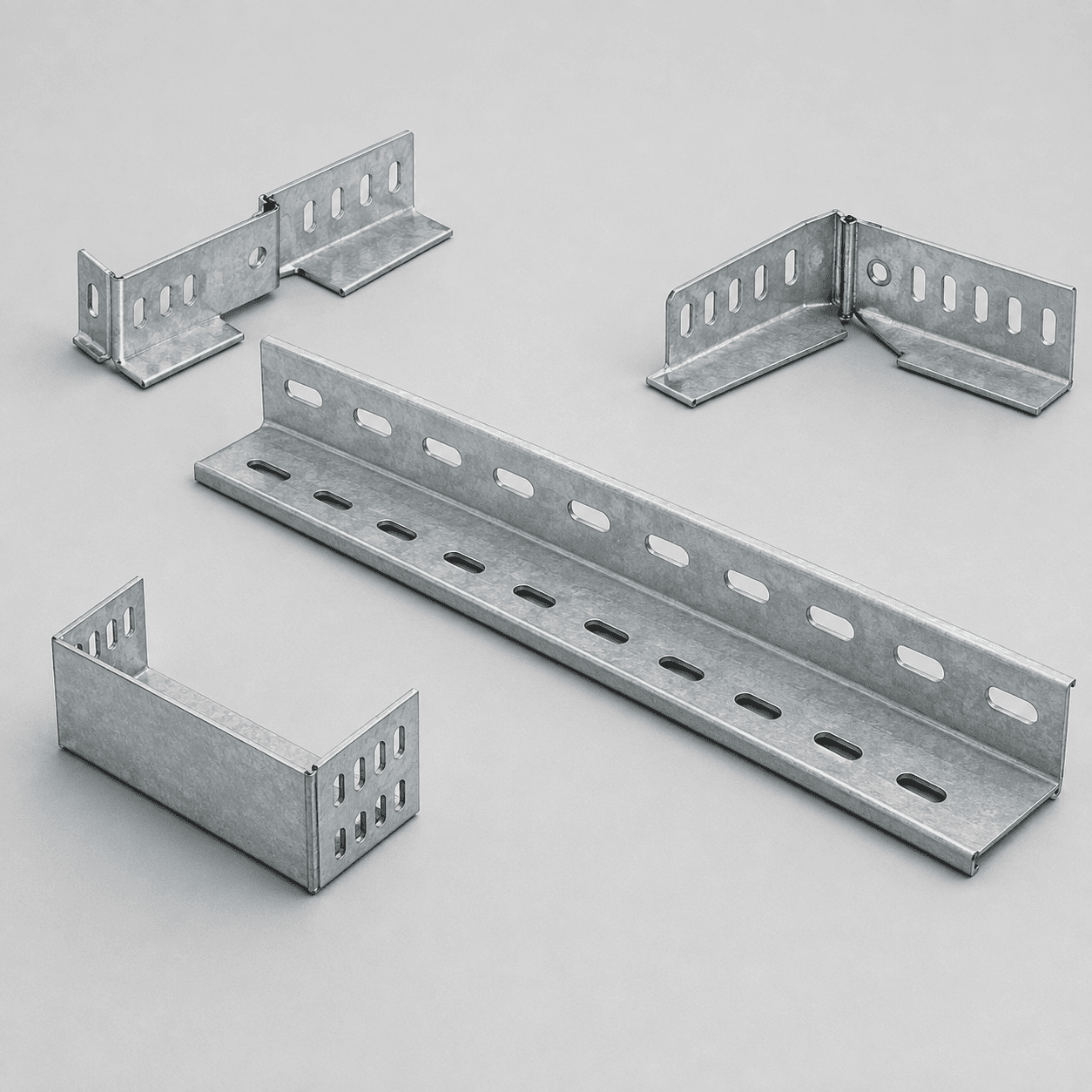 Gersan cable tray separator and end cap, product photograph