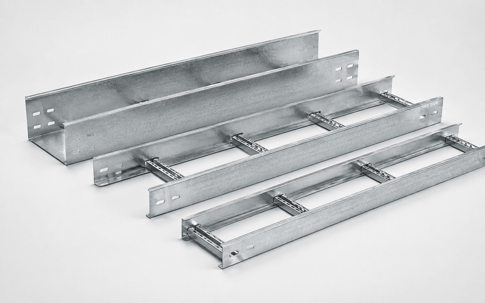 Gersan C-profile rung cable ladder, technical catalogue drawing
