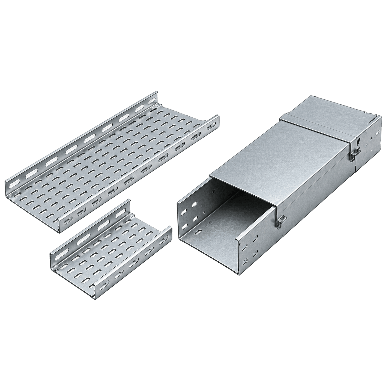 Gersan aluminium cable trays and bend accessory, product photograph