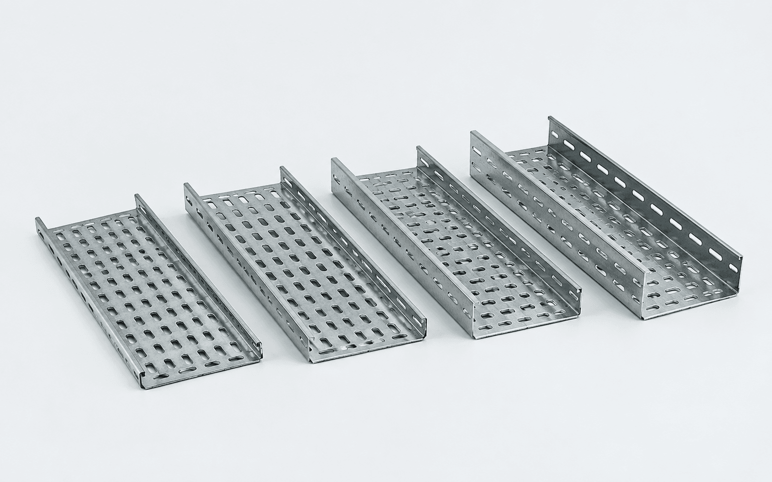 Gersan heavy duty cable trays in four widths, product photograph