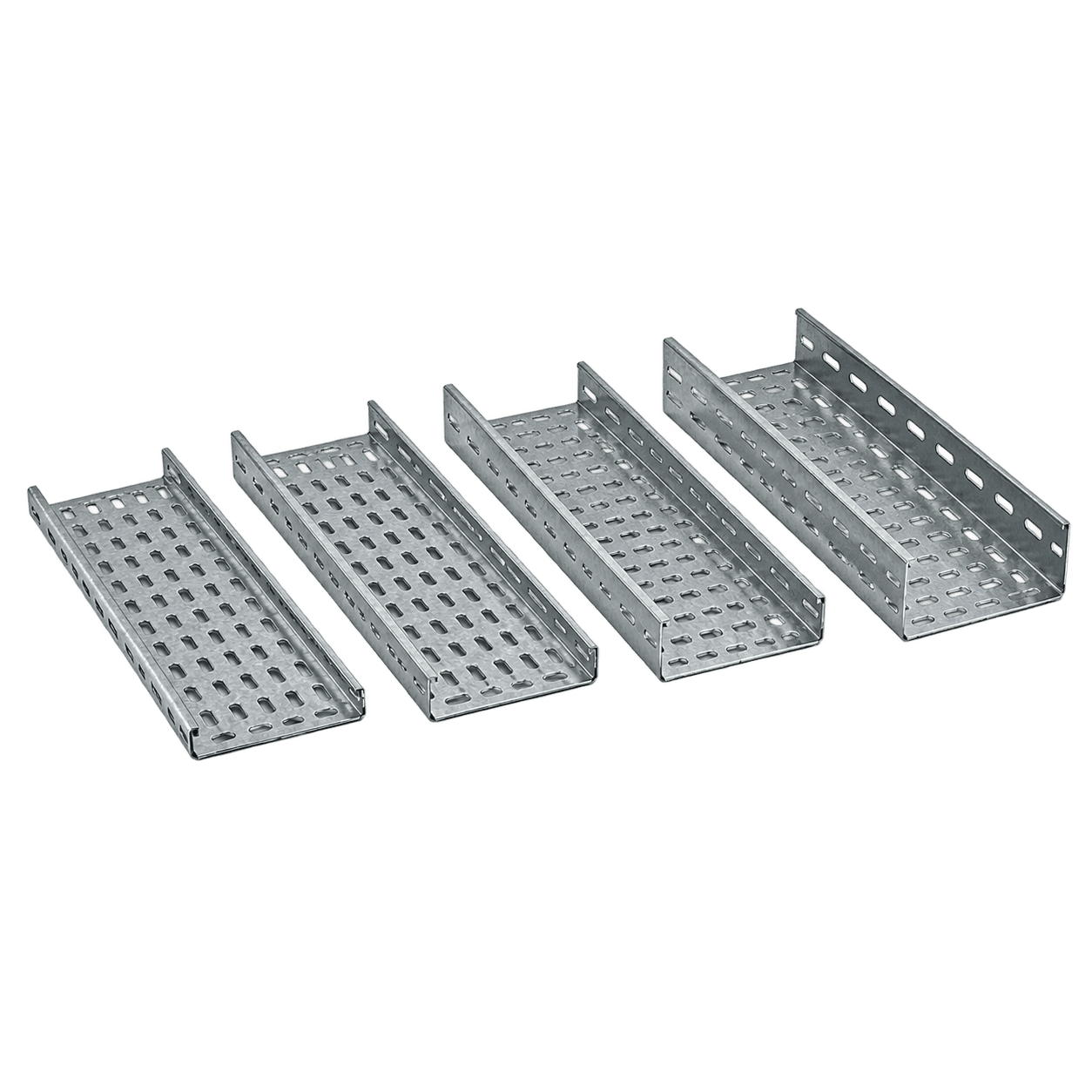 Gersan heavy duty cable trays in four widths, product photograph