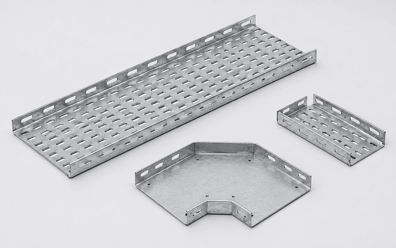 Gersan normal type cable trays with bend accessory, product photograph
