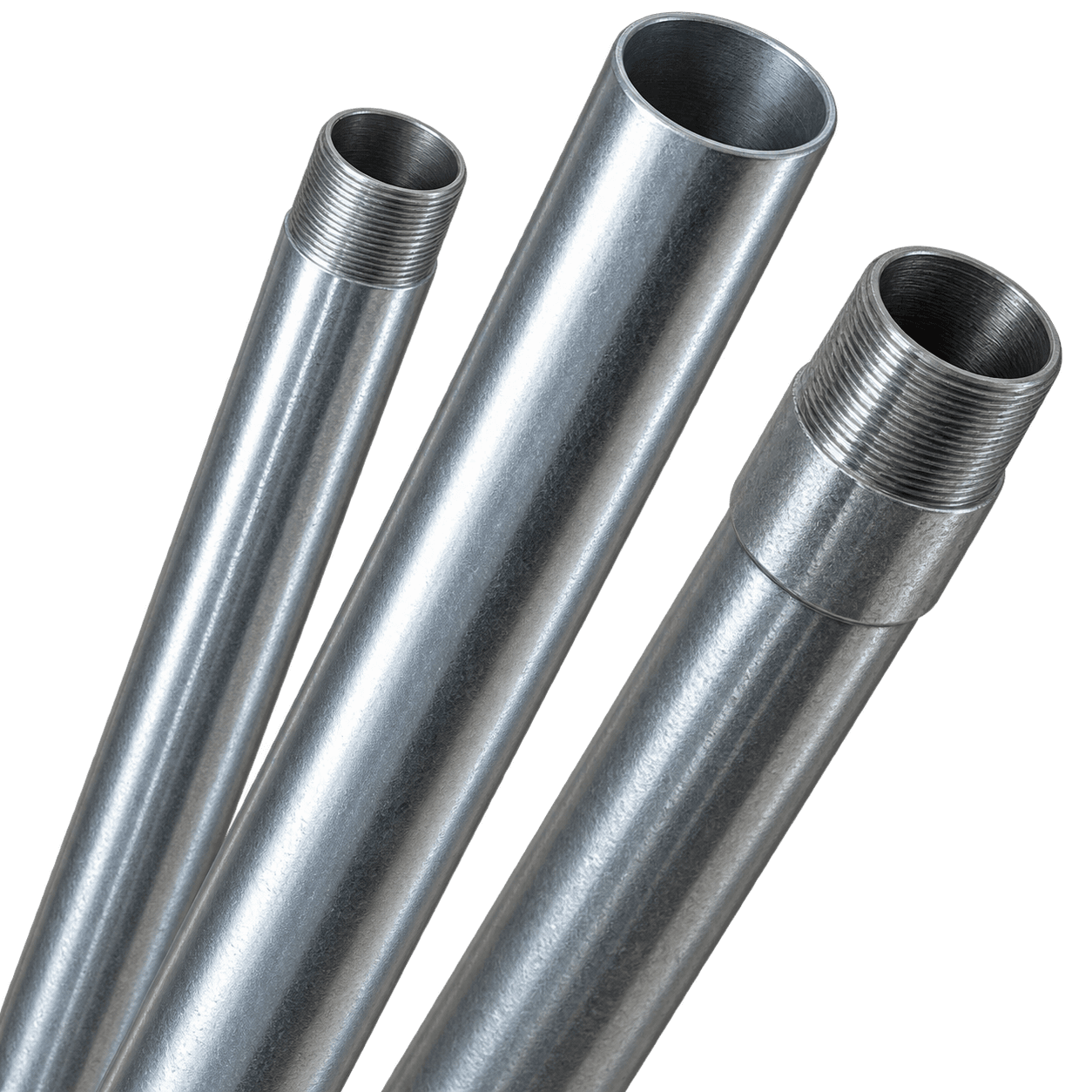 Gersan galvanized steel conduit bundle, flexible conduit and connector fitting, product photograph