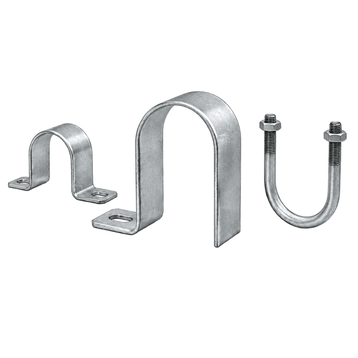 Gersan rubber-insulated pipe clamp for threaded rods, product photograph