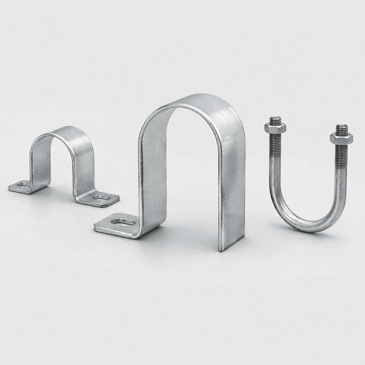 Gersan rubber-insulated pipe clamp for threaded rods, product photograph
