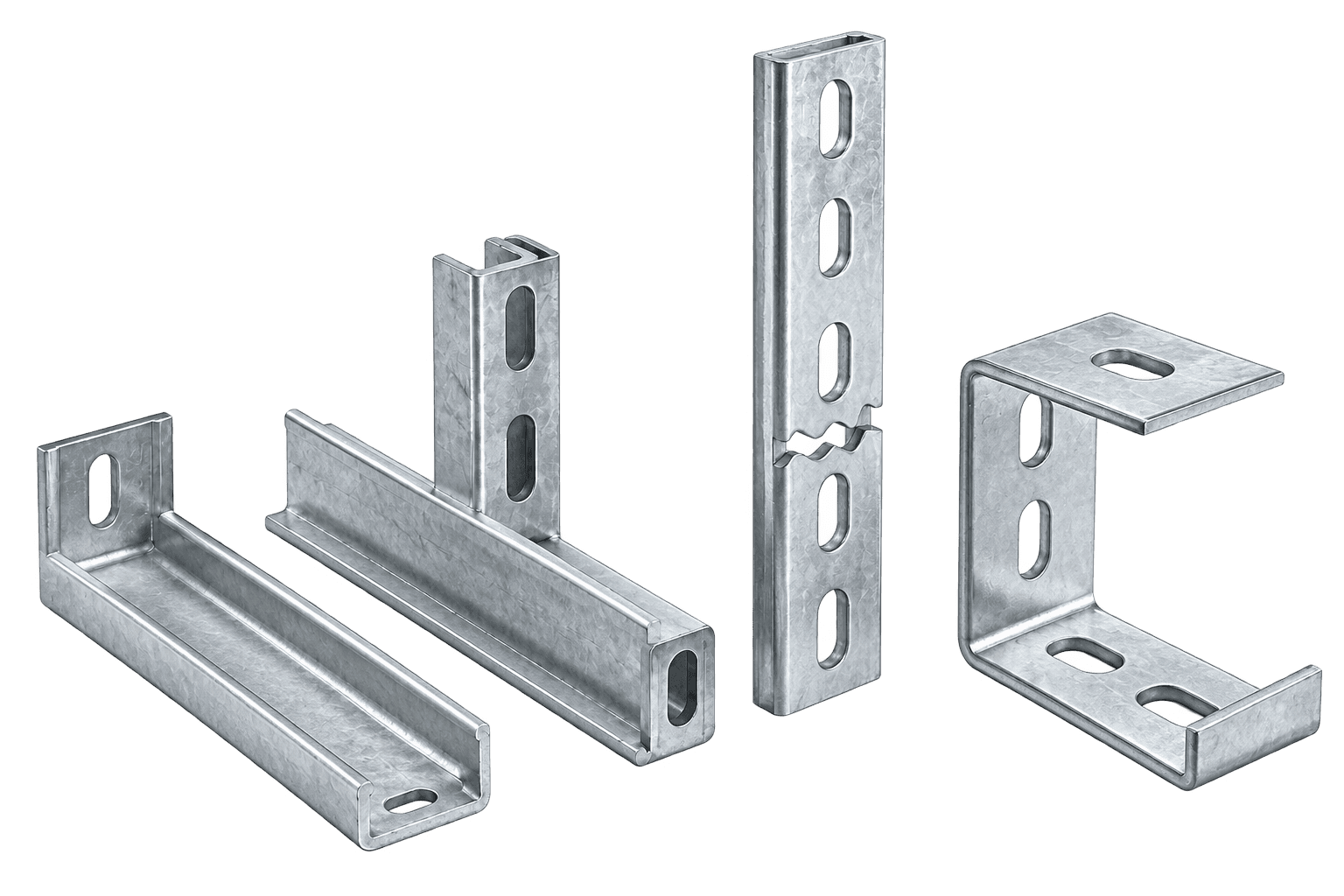 Gersan NPI-80 support system components — profile, bracket and jointing pieces