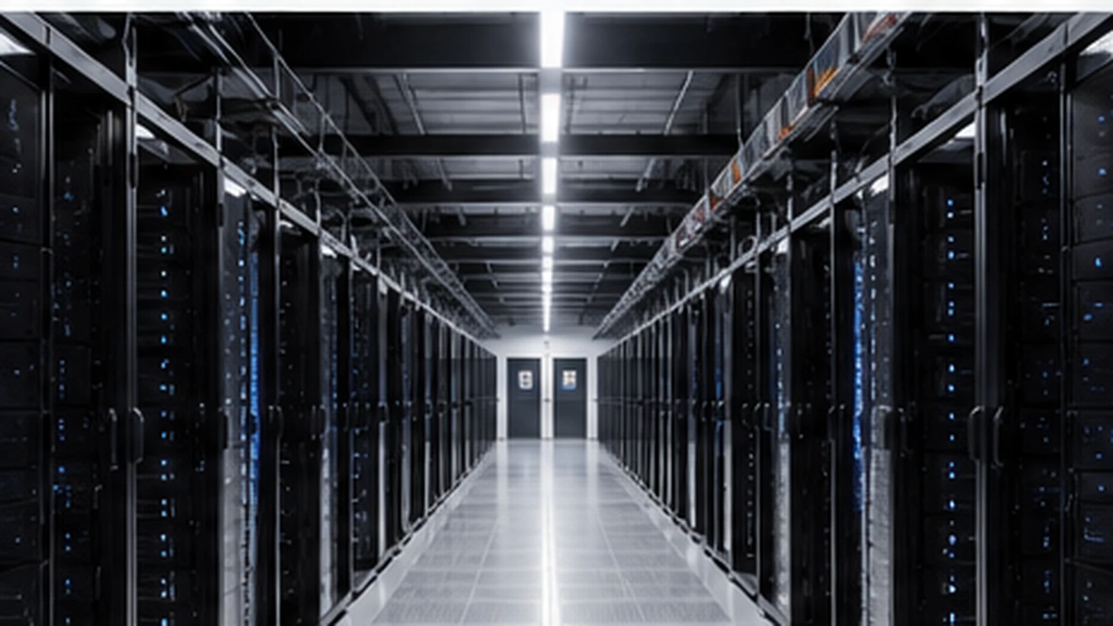 Data centre server hall aisle