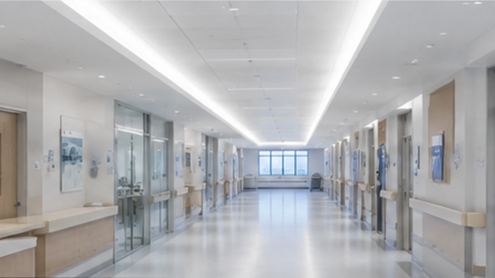 Hospital corridor interior