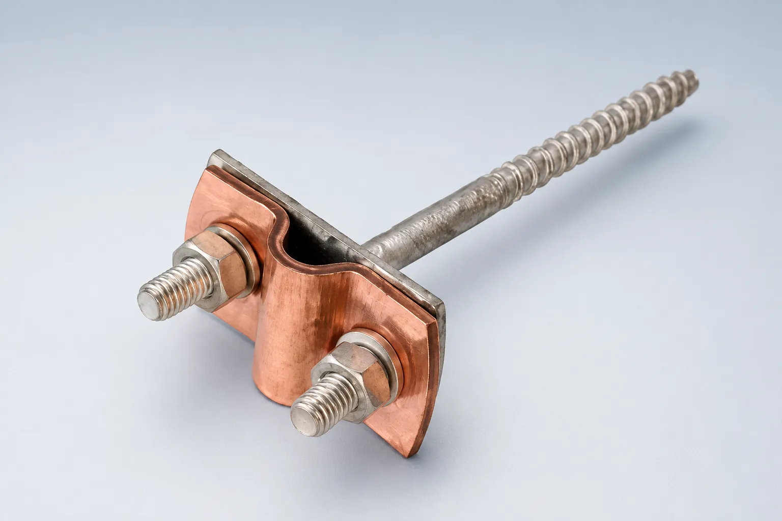 Gersan copper down-conductor holder clamp