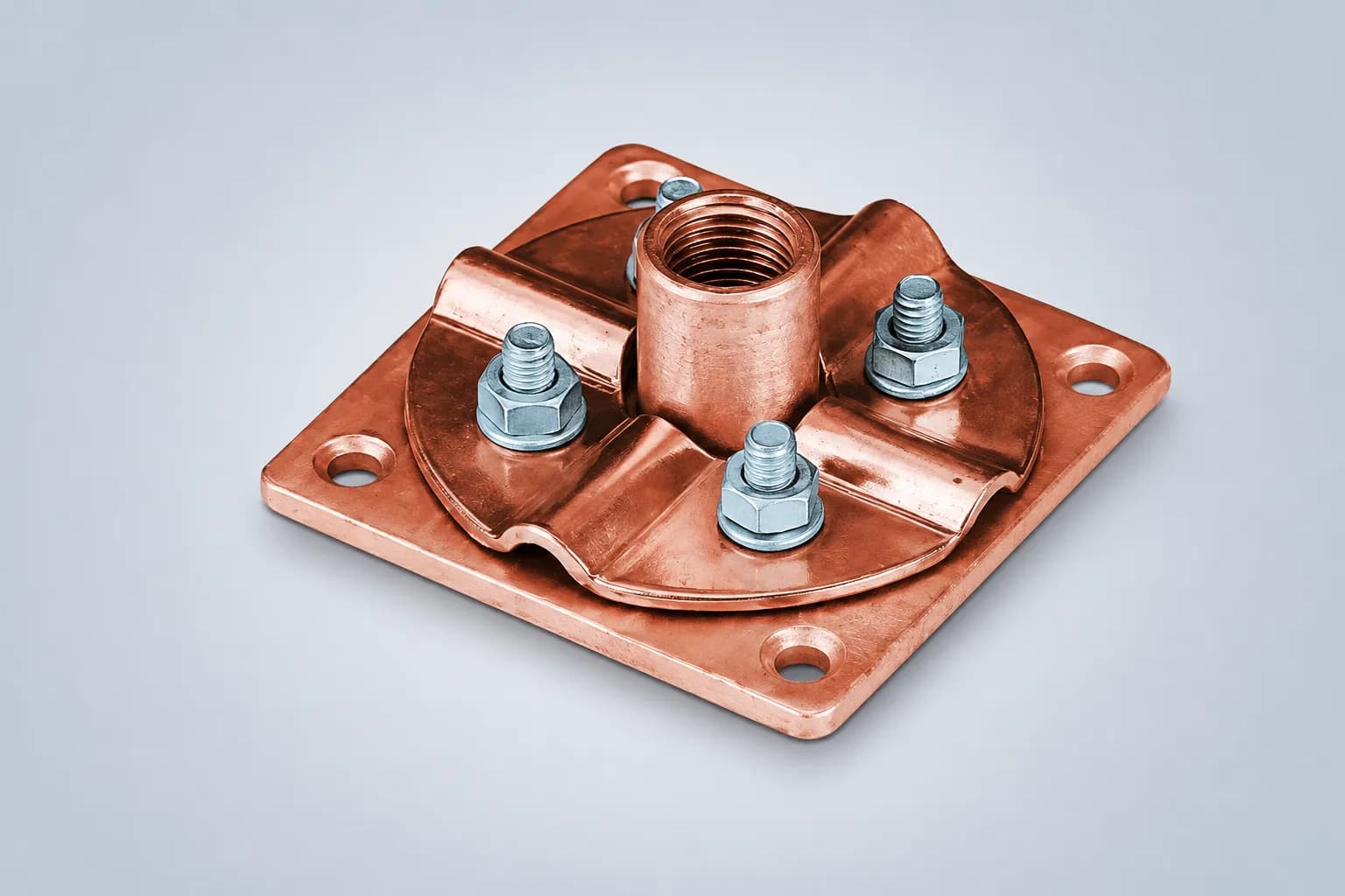 Gersan copper lightning arrester mounting base