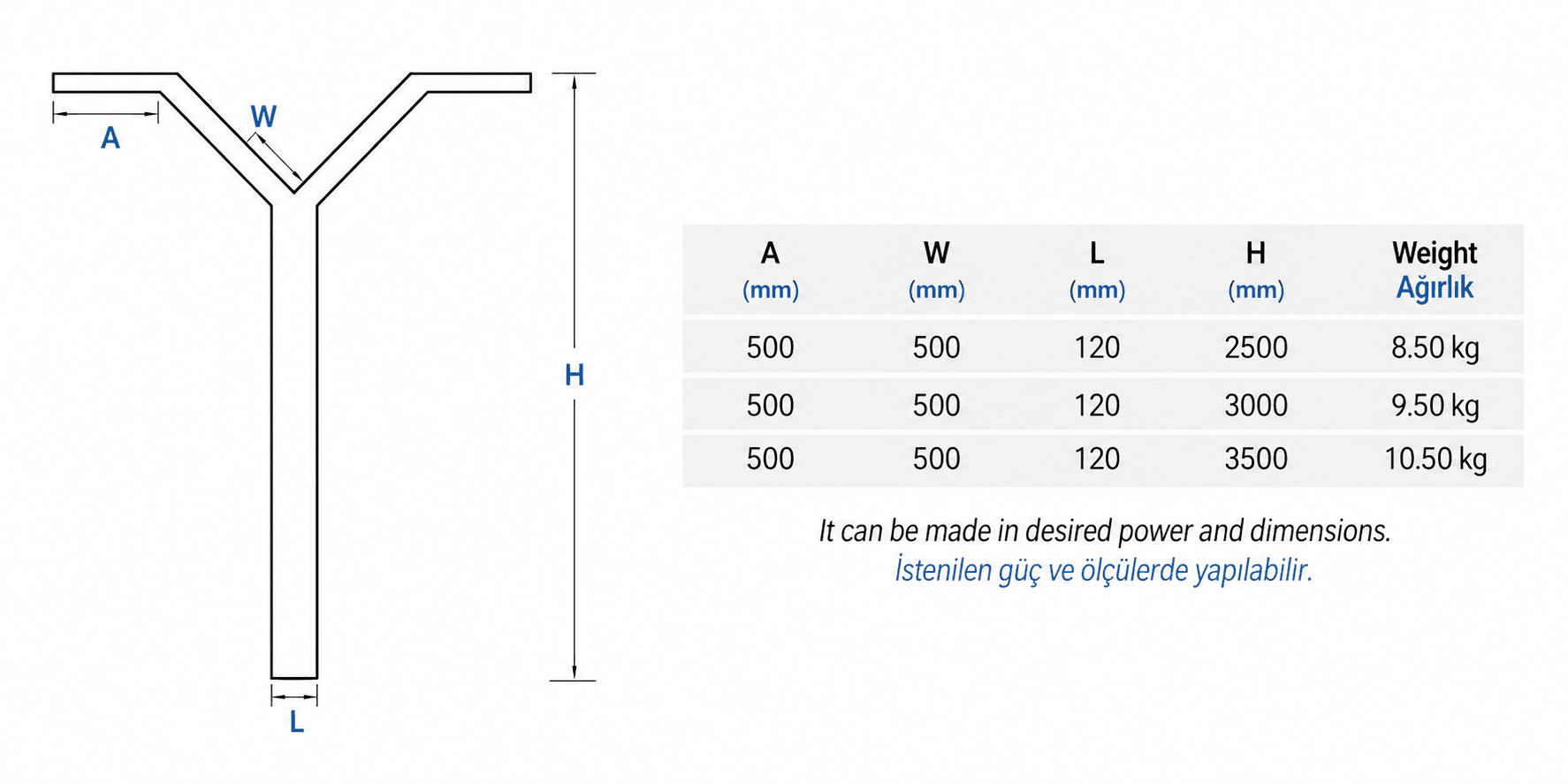 LDB-VK-QTPO landscape pole catalogue technical drawing