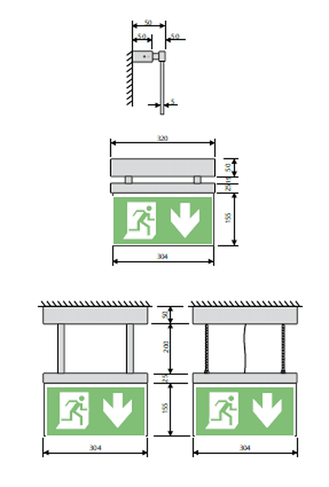 Catalogue dimensional drawing