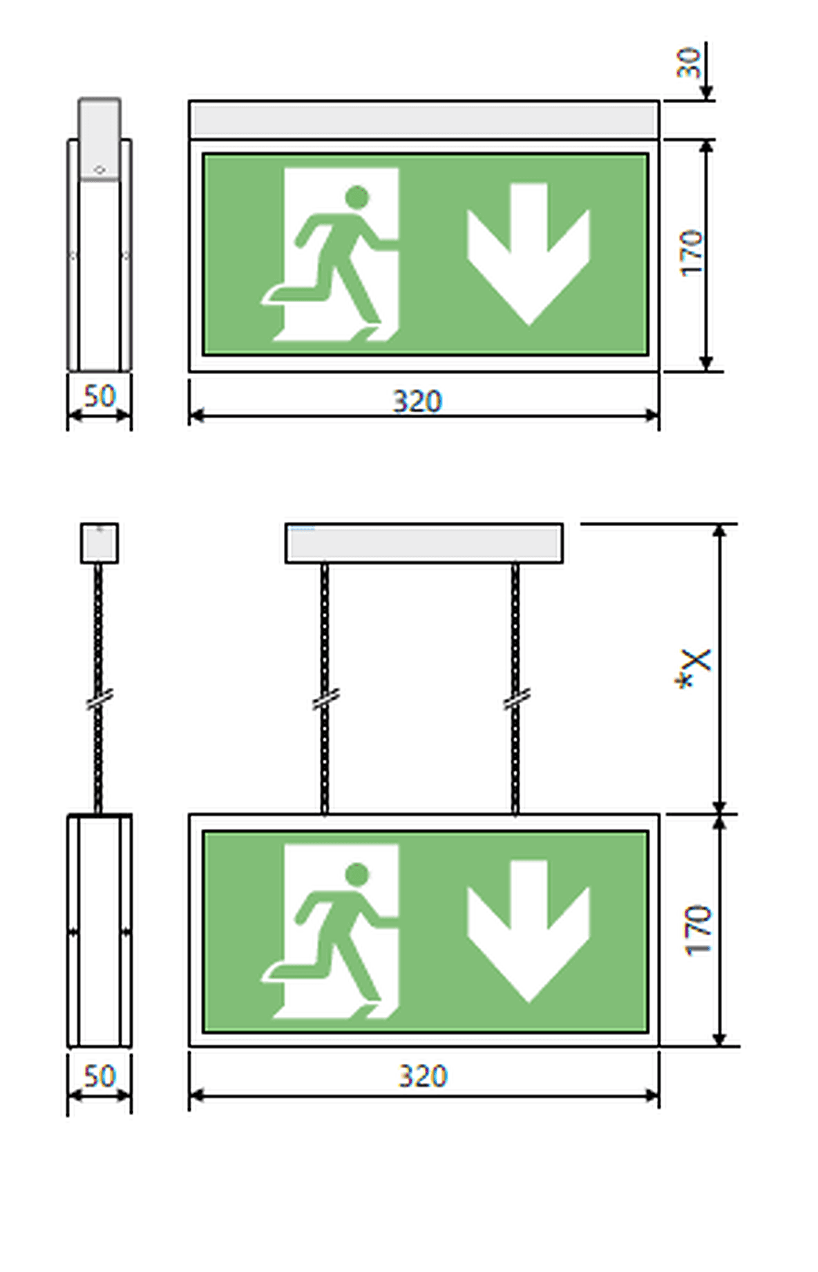 Catalogue dimensional drawing