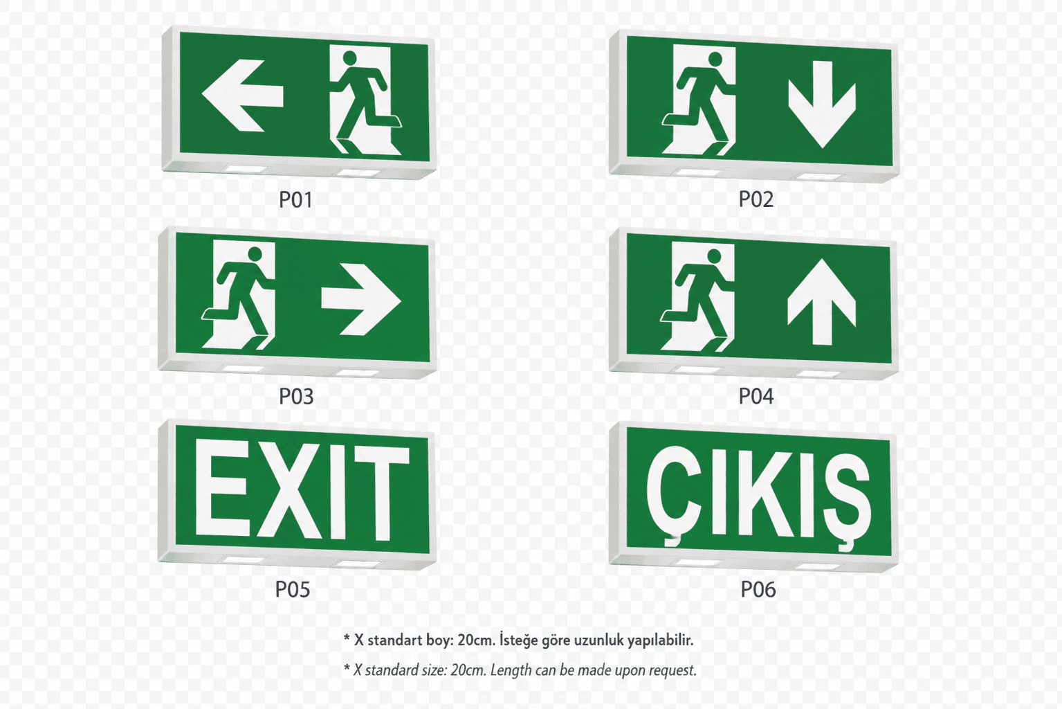 Catalogue pictogram and mounting-code reference sheet