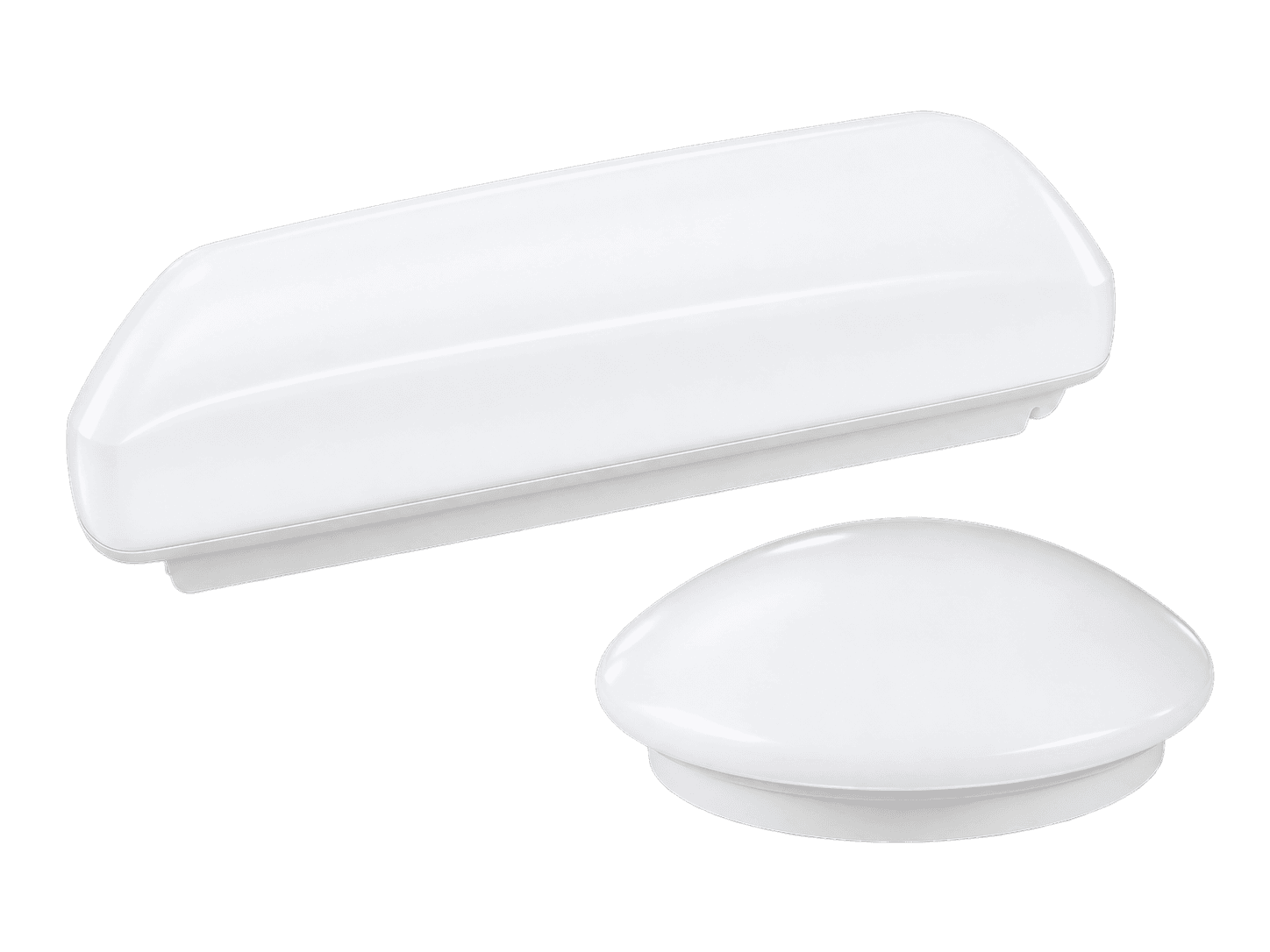15 W emergency bulkhead luminaire with heat-treated opal diffuser