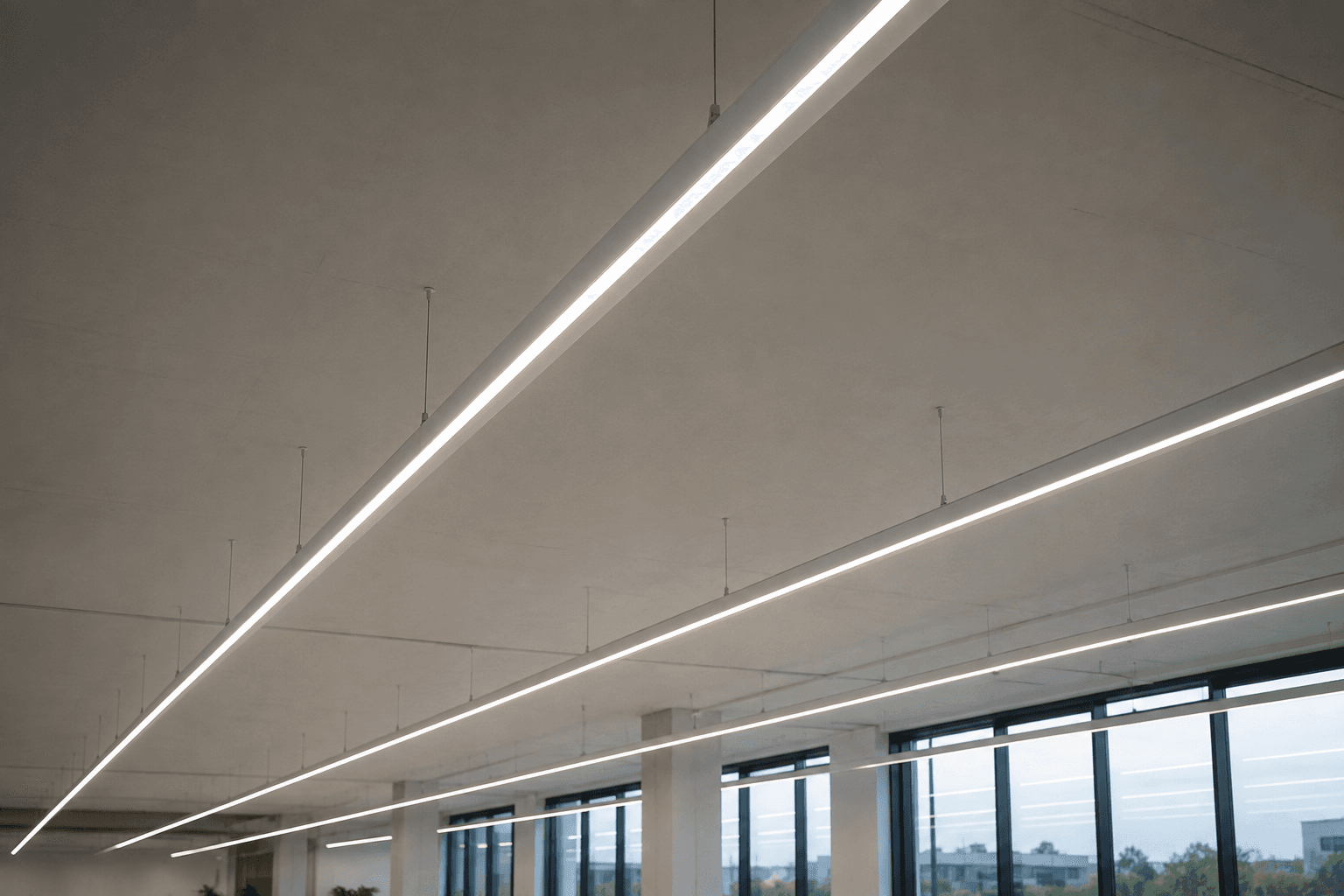 Continuous-row project area illuminated by MULTILINE 45