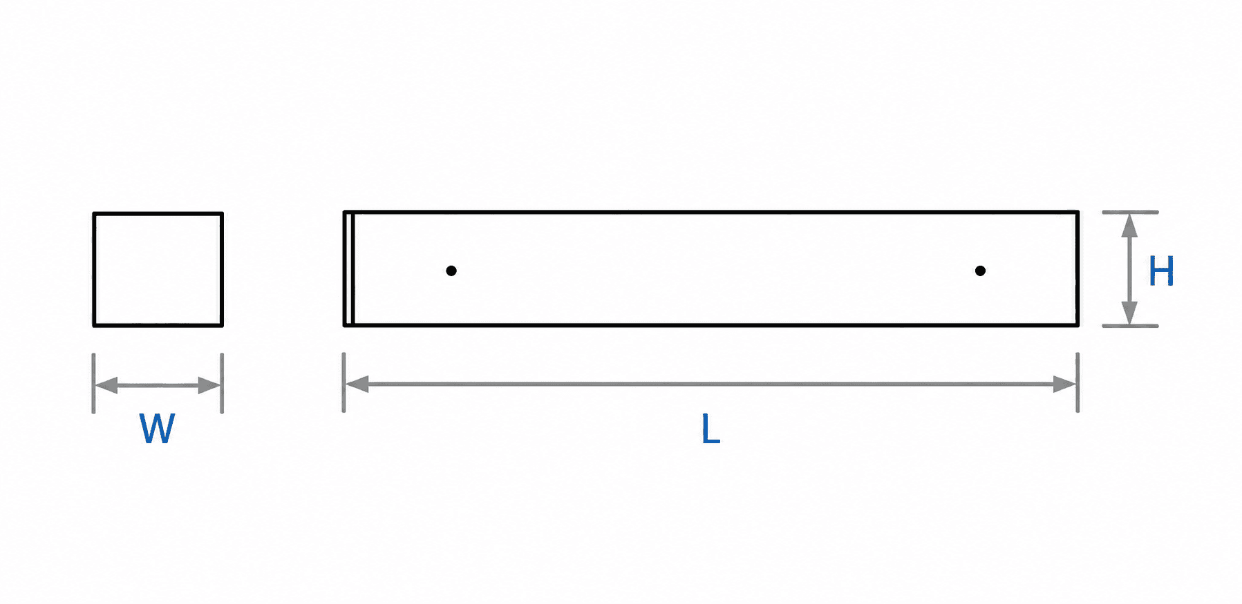 LW & WP architectural linear technical drawing