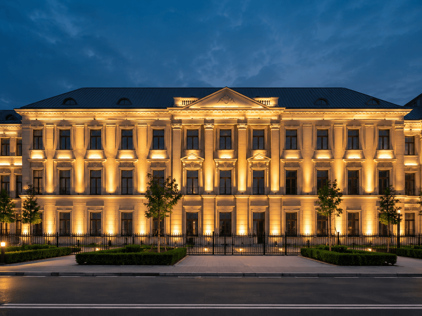 Exterior accent lighting from GER-LED wall washers