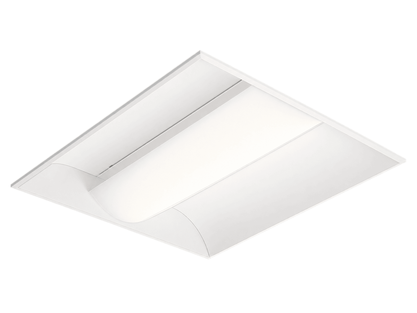 Contemporary interior illuminated by LED panels