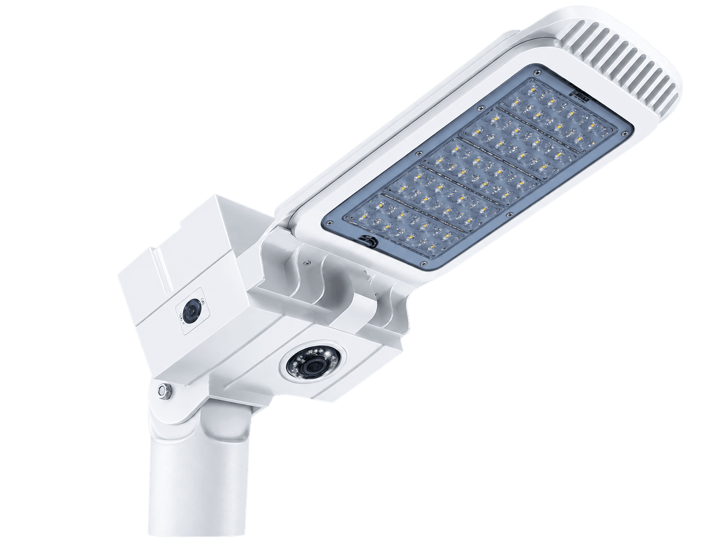 GER-LED smart street luminaire with an integrated 360° camera under glass