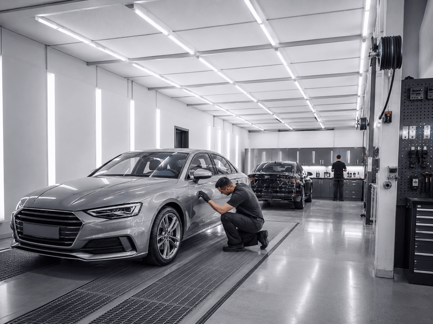 AUTO-LED vehicle service and refinishing bay application