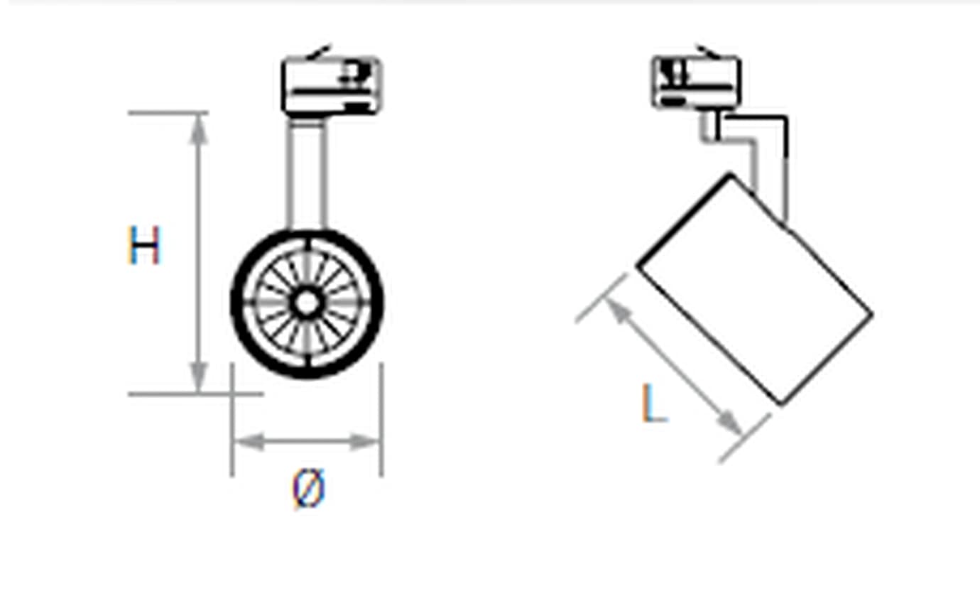 STN / STD / STY Track Spot Series catalogue technical drawing