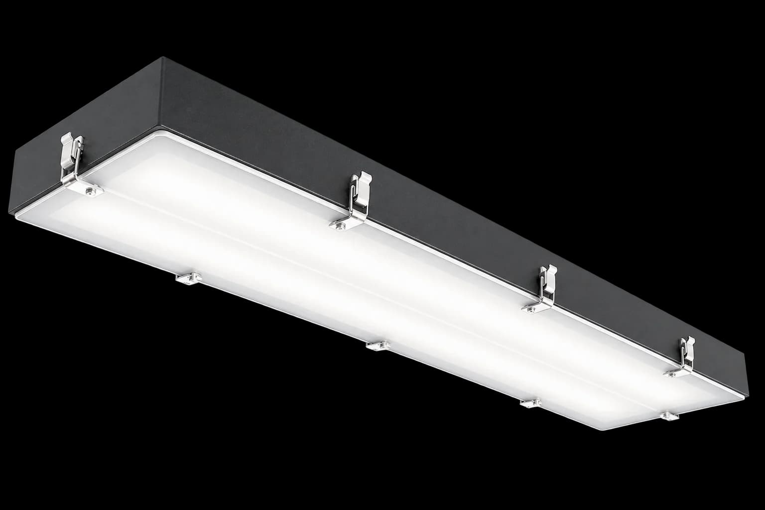 LED-BUS LDB-FL luminaire, illuminated, fabricated-steel housing with 4 mm tempered-glass cover